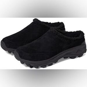 Merrell Men’s Black Winter Suede Leather Waterproof Slip On Shoes in size 9.5